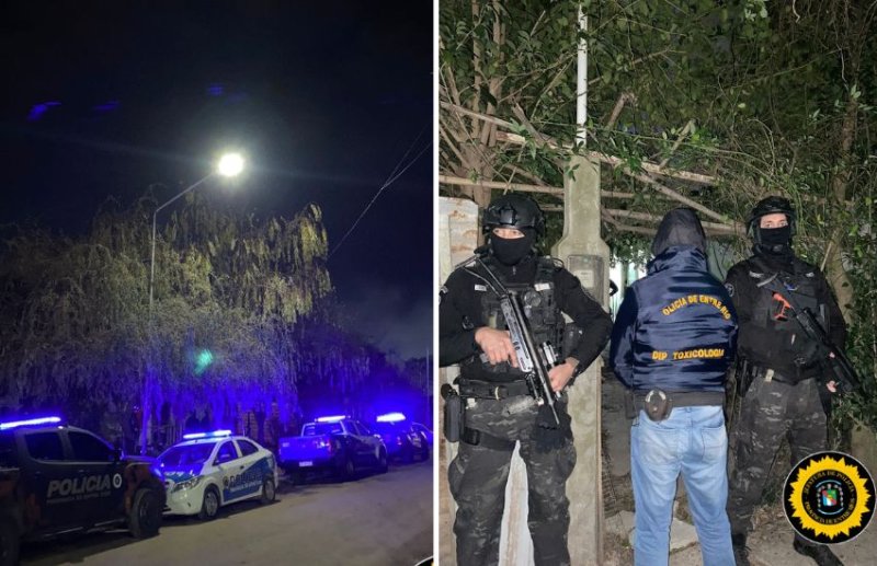Allanaron dos casas en Maciá por venta de droga y detuvieron a una persona