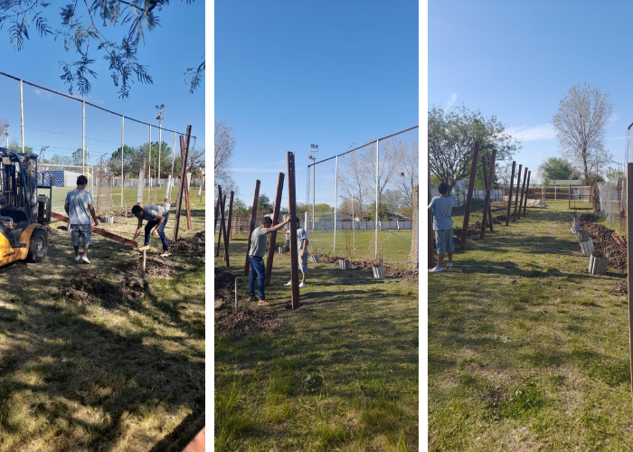 Arrancó la construcción de la tribuna para el sector visitante en la cancha de Martín Fierro