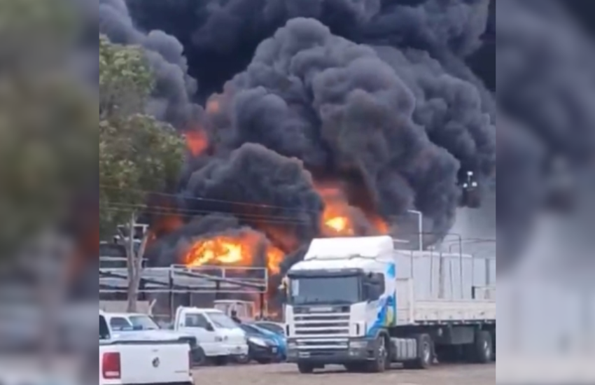 Incendio de grandes dimensiones afecta a una fábrica de Gualeguaychú