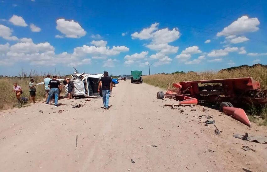 Accidente entre un tractor y una camioneta deja un herido grave en Aranguren